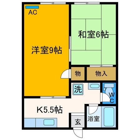 尾方ハイツの物件間取画像